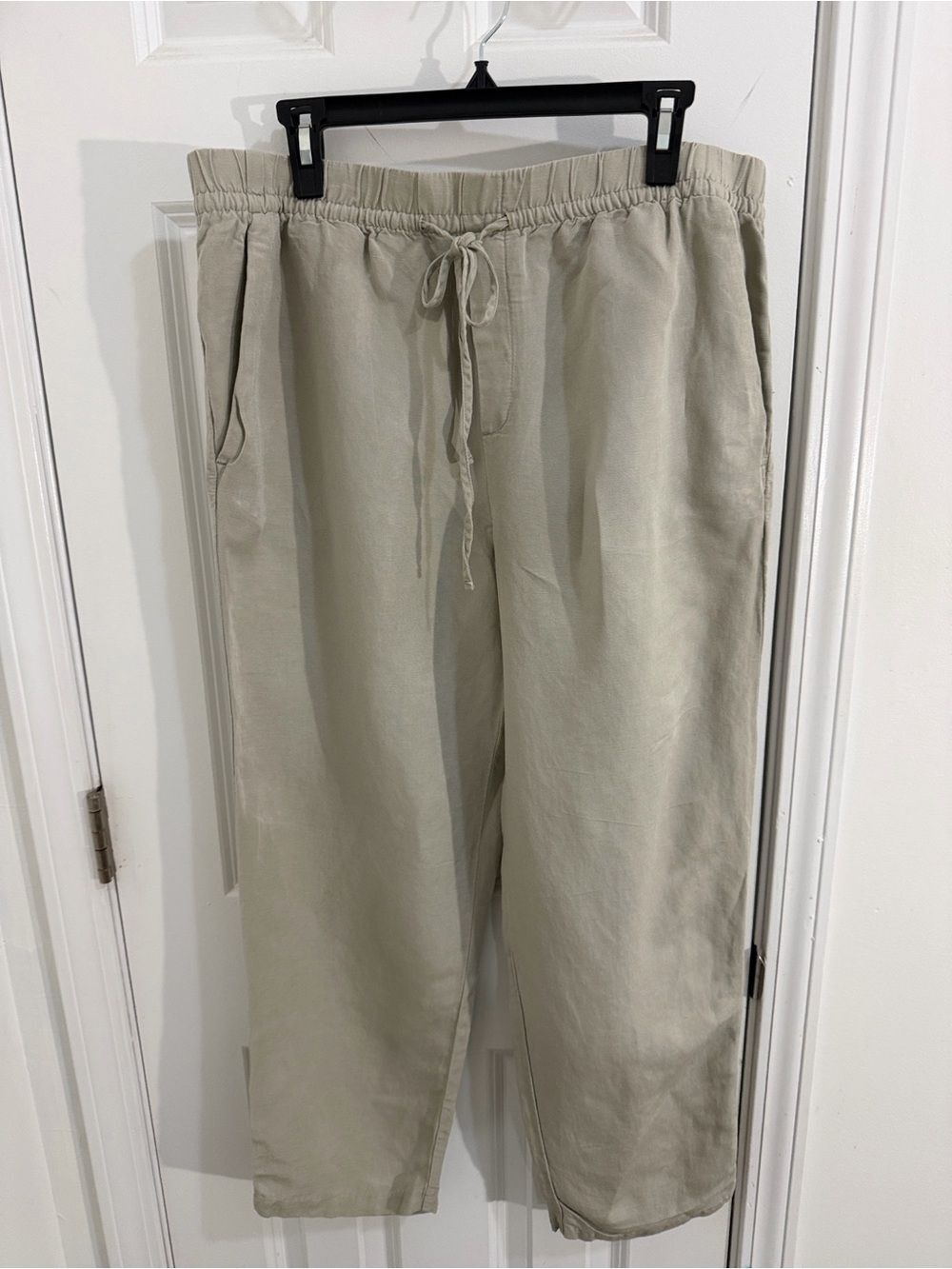 H&M Women’s Linen Light Beige Drawstring Size Large